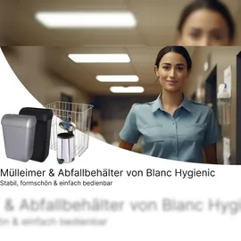 Blanc HYGIENIC Badezimmer Abfallbehälter 12 l Weiß