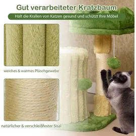 Costway Kratzbaum Klein mit Plattform 2 Bälle grün