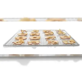 HENDI Dörrautomat, mit 10 Gittern, optimal zum Dörren von Obst, Gemüse und Fleisch, Digitales Bedienfeld, Timer, Temperatur einstellbar von 35°C bis 75°C, 230V/1000W, 430x535x(H)416mm, Edelstahl