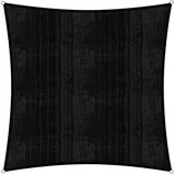 Lumaland Sonnensegel Quadrat | 5 x 5 Meter Wetterbeständiger Sonnenschutz inkl. Befestigungsseile | Terrasse, Garten & Balkon Schattenspender mit UV-Schutz [Schwarz]