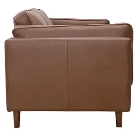 miliboo Couch Leder 3-Sitzer Braun