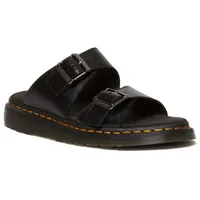 Dr. Martens Josef Pantolette Sommerschuh, Schlupfschuh mit Logoprägung an den Schnallen, Slide schwarz 46 EU