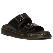 Dr. Martens Josef Pantolette Sommerschuh, Schlupfschuh mit Logoprägung an den Schnallen, Slide schwarz 46 EU