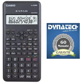 DynaTech Casio FX-82 MS 2nd Tischrechner Garantie auf 60 Monate - kompatibler wissenschaftlicher Schulrechner Nicht programmierbar elektronisches Display Batterie 240 Funktionen für Gymnasium