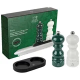 Peugeot Geschenkset PARIS 15 cm U'Select Pfeffermühle waldgrün Salzmühle elfenbe...