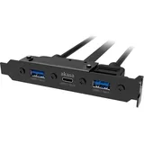 Akasa USB-C auf USB-A Adapter 0,5 m Schwarz
