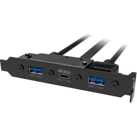 Akasa USB-C auf USB-A Adapter 0,5 m Schwarz