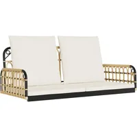 furnicato Hängebank 105 x 58 x 38 cm Braun