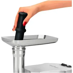 Proficook FW 1172 Professioneller Fleischwolf, verarbeitet 2Kg/min, Aluminiumguss, 3 Scheiben Schneidmesser aus Edelstahl. 1800W Silber