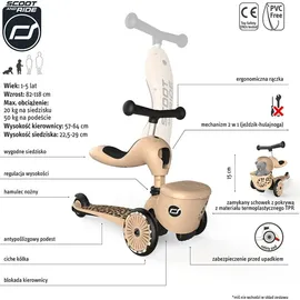 Scoot & Ride Scoot and Ride Highwaykick 1 Lifestyle leopard (96607)