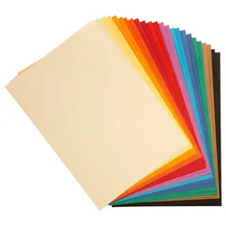 Clairefontaine Zeichenpapier Tulipe A4 160g 24 Blatt (2x12) - Lebendige Farben sortiert 960452C