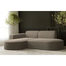 Kaiser Möbel Ecksofa, Sofa L form, Couch L form MODENA L STUDIO stoff Verita Warmbeige Links