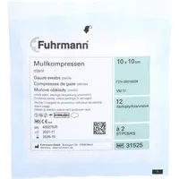 Fuhrmann GmbH Mullkompressen 10x10cm 12-fach a 2 Stück steril