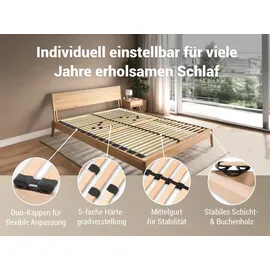 Betten-ABC Max1 NV fertig montierter Lattenrost mit 28 Leisten und Härtegradverstellung, Größe: 90x190 cm Schlafzimmer, Lattenroste