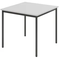 Bümö Kantinentisch, Grau, Schwarz, Nachbildung, Quadratisch, 80x72x80 cm, FSC