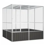 vidaXL Vogelkäfig Anthrazit 213,5 x 217,5 x 211,5 cm verzinkter Stahl