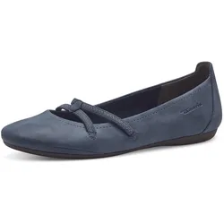 Ballerina »Caterina«, Flats, Festtagsmode, Slipper mit Gummizugriemchen, Gr. 40 (6,5), navy, Schuhe, 40642853-40