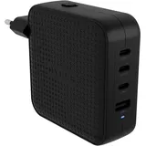 Targus HyperJuice 100W USB-C GaN Reise-Ladegerät (3C+1A) - Schwarz