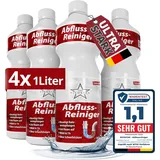 Ricostar Abflussreiniger 1000ml Rohrreiniger (4-St. 1x 1000ml Profi Rohrreiniger, 1000ml - extra stark)