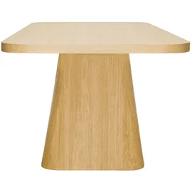 Oviala Skandinavischer rechteckiger Esstisch 180 cm heller Holzeffekt