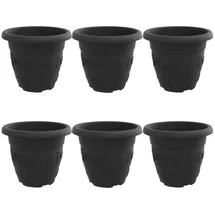 vidaXL Runder Blumentopf Ø 26 x 21,5 cm Schwarz