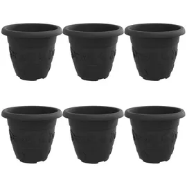 vidaXL Runder Blumentopf Ø 26 x 21,5 cm Schwarz