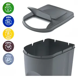 Prosperplast Sortibox Mülleimer 105 l Grau