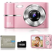 ejxhknf Digitalkamera 50MP Rosa