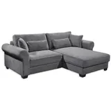 ed exciting design Ecksofa Anthrazit, & grau ¦ Maße cm B: 255 H: 92 T: 185.0