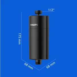 Philips AWP1775BK Inline-Duschfilter Wasserfilter Schwarz
