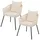 58 x 58 x 78 cm Beige 2 St.