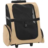 vidaXL Trolley für Haustiere 3-in-1 48 x 32 x 106 cm Sandfarbe
