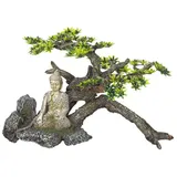 Nobby Aqua Ornaments Buddha mit Pflanzen, 32,5 x 16,5 x 21,0 cm, 1 Stück