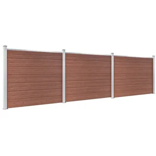 Sichtschutzzaun Element Set 526 x 146 cm braun
