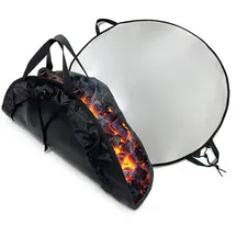 Relaxdays Feuerschale Ø 60 cm 5-lagig Schwarz/Silber