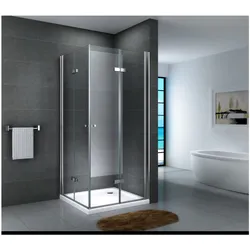 Fa-Bausysteme Glasdusche Lahn Gestreift 100 x 100 cm ohne Wanne
