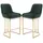 WAHSON OFFICE CHAIRS 2er Set Barhocker Samt Barstuhl Mit Goldenem Metallbein Küchenhocker Mit Lehne Für Kücheninsel, Grün