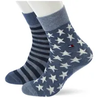 Tommy Hilfiger Kinder Classic Socken, Marineblau, 39/42 (4er Pack) - 39-42