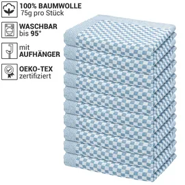 casativo 10er-Set Grubentücher hellblau, Geschirrtücher 45 x 70 cm (70 x 50 cm)