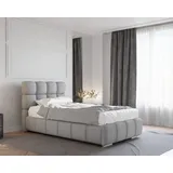 Homesy Polsterbett Bliss, Ein Luxusbett in jeder Größe 120x200cm 100x200 cm 90x200cm grau 100 cm