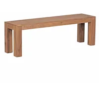 KADIMA DESIGN Sitzbank Landhausstil Akazie Beige 140 x 35 x 45 cm