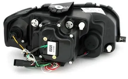 Kristall-Scheinwerfer Lightbar-Design für Audi A3 (2003-2008) - schwarz