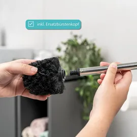 bremermann WC-Bürste 2in1 Edelstahl/Sicherheitsglas Weiß