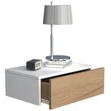 VCM Holz Wandschublade Nachtschrank Wandboard Schublade Konsole Nachttisch Usal M 45 cm