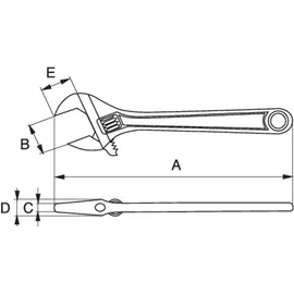 BAHCO Rollgabelschlüssel 34mm 305mm