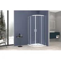 welltime Runddusche New Trento, BxT: 80x80 cm, Einscheibensicherheitsglas 80 cm x 195 cm x 80 cm