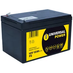 Universal Power AGM UPS12-12 F2 12V 12Ah AGM Batterie USV Akku wartungsfrei Anschluss F2