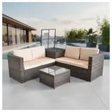 MuCoLa - XXL Sitzgruppe Polyrattan Gartenlounge Set Sitzgarnitur Gartenmöbel Sitzecke