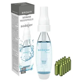 BROWIN Wassersprudler SodaJoy weiß + 10 CO2-Patronen