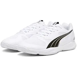 PUMA Attacourt Hallenschuhe 01 - PUMA white/PUMA black/concrete gray 51